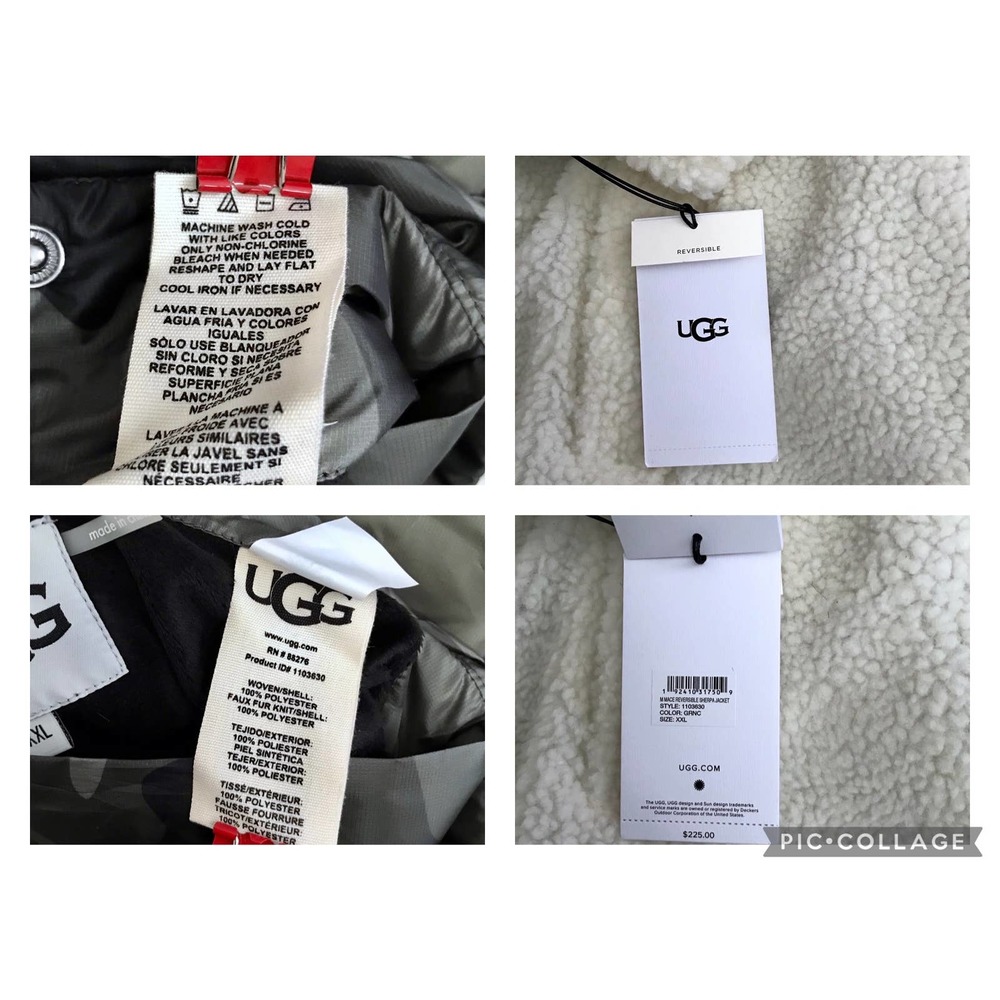 UGG NWT Camouflage Mace Reversible Sherpa Jacket Men Various - Picture 16 of 16